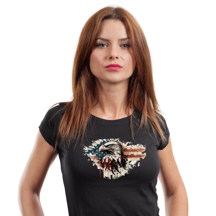 American Flag and Eagle Message Tee 4 from America The Beautiful® - W