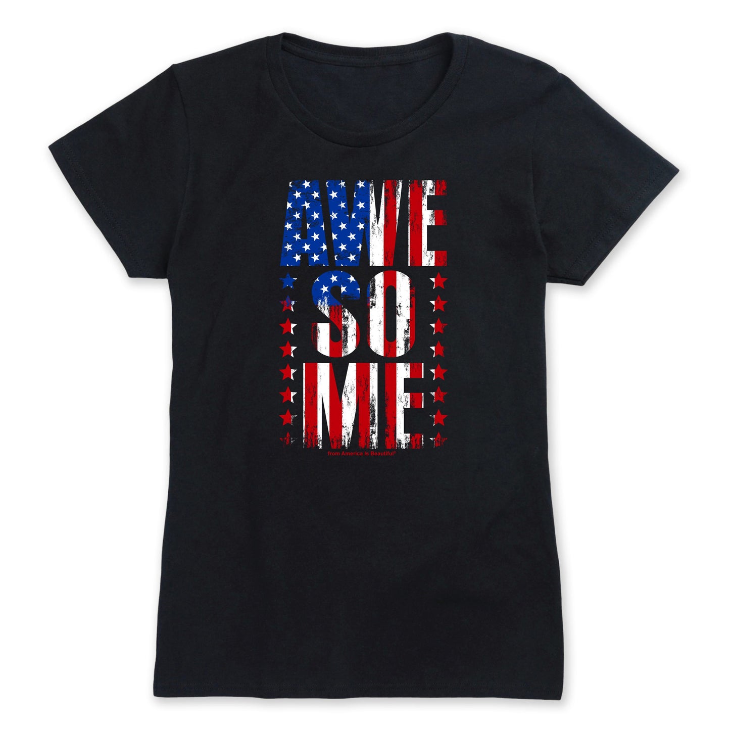 Awesome Message Tee 1 in Red White and Blue by America Is Beautiful® - W