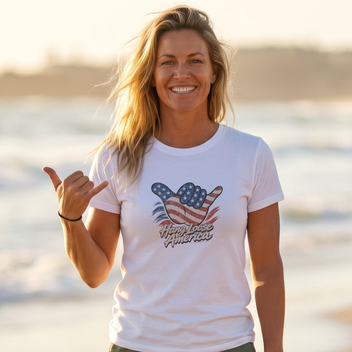 Hang Loose America Women’s Graphic Tee from America Is Beautiful®