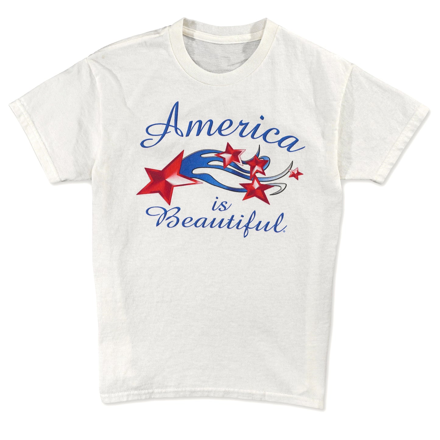 Shooting Stars Girl's Youth Abstract American Flag Graphic Tee by America The Beautiful