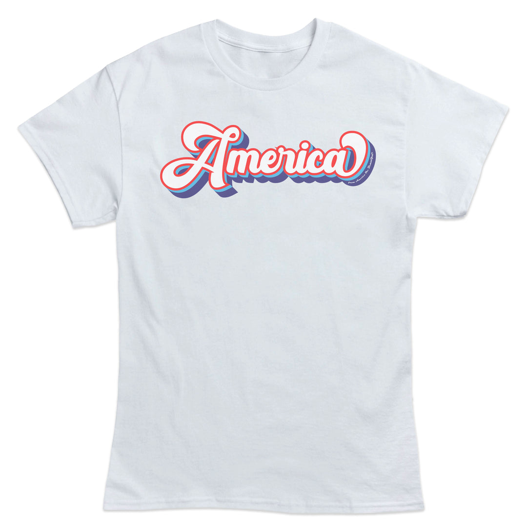White t-shirt with &