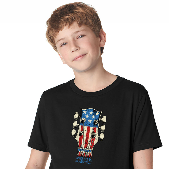 Headstock Patriot American Flag Graphic Tee from America The Beautiful® - Y