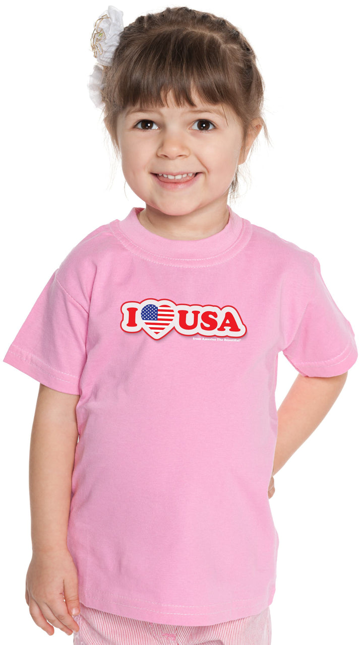 I Heart USA Girl Toddler Graphic Tee from America The Beautiful