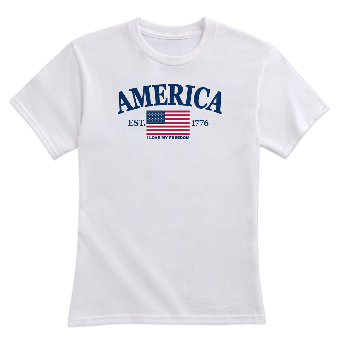 White t-shirt with &