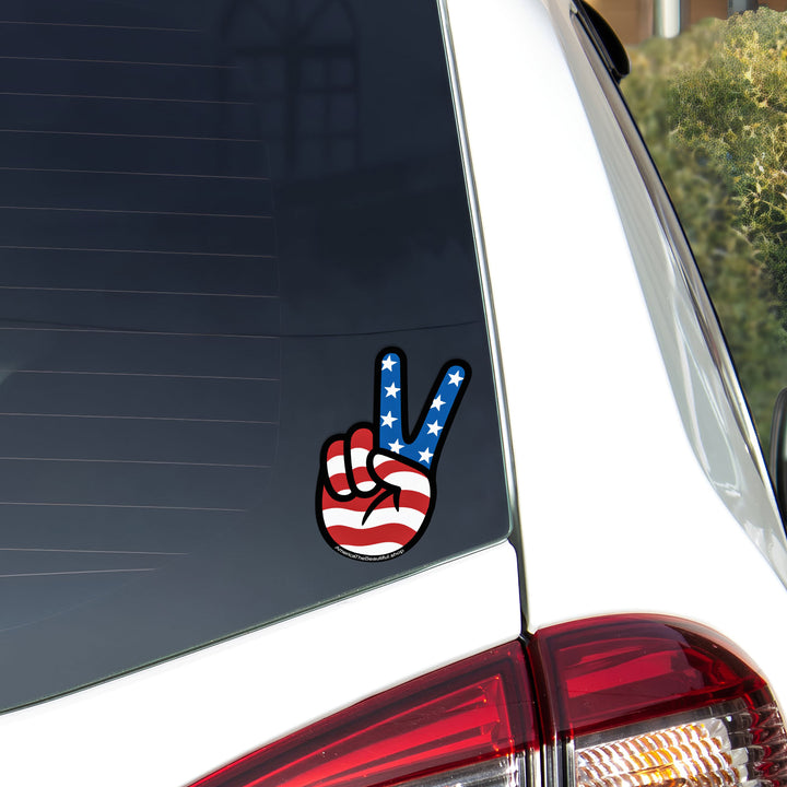 USA Peace Sign Window Sticker by America Is Beautiful®