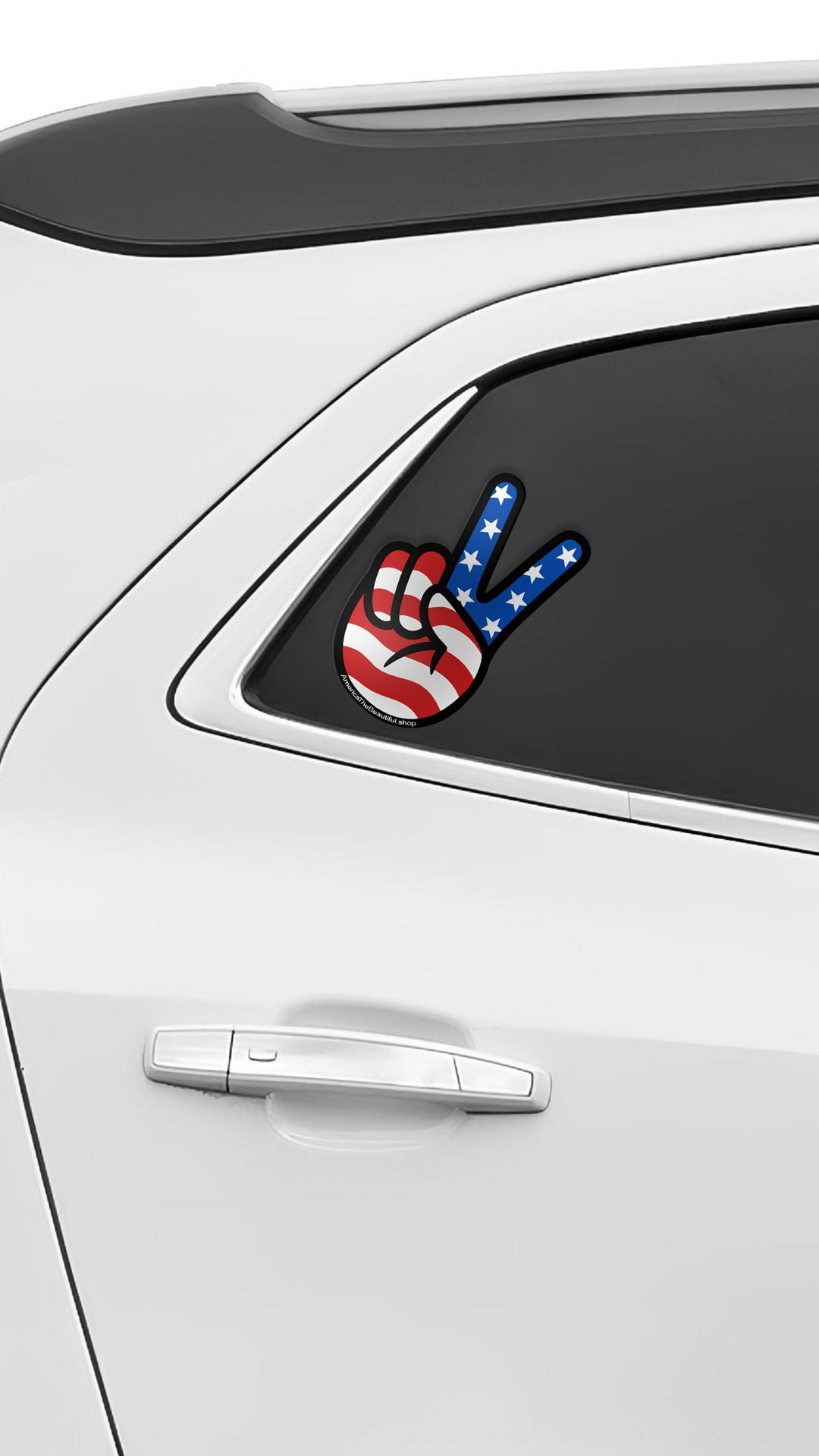 USA Peace Sign Window Sticker by America Is Beautiful®
