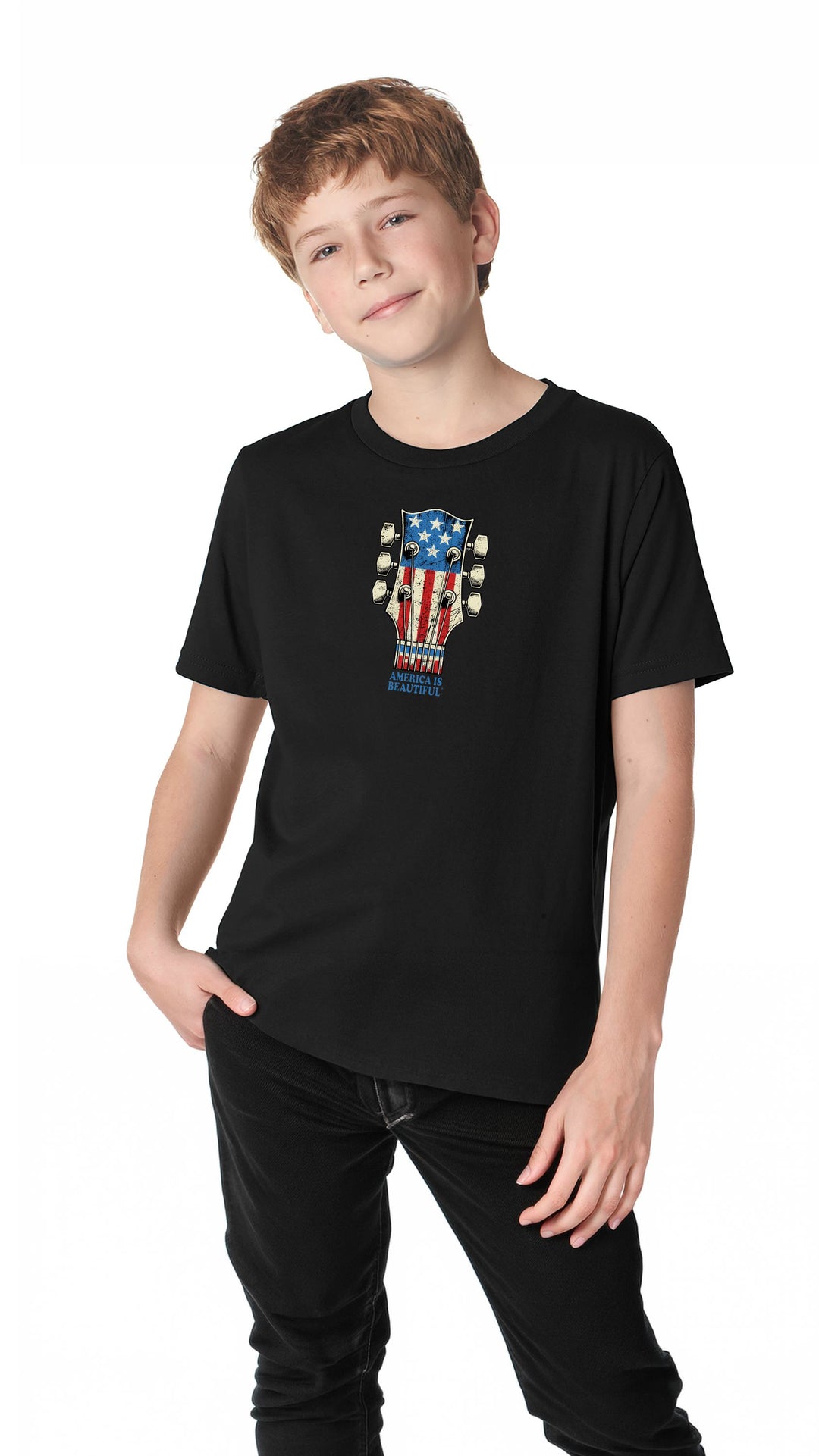 Headstock Patriot American Flag Graphic Tee from America The Beautiful® - Y