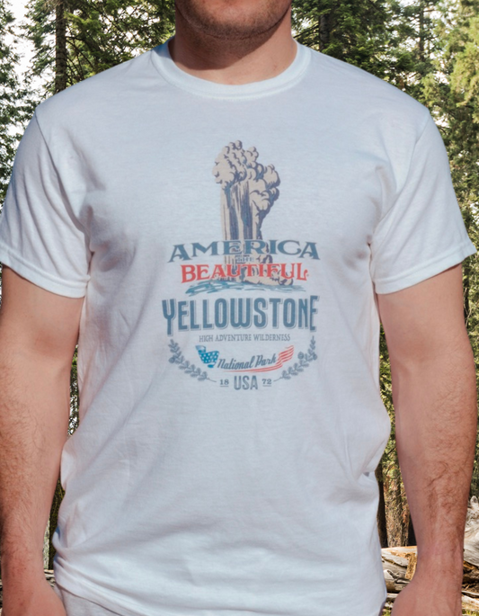 Yellowstone Old Faithful Camp Vintage T-Shirt