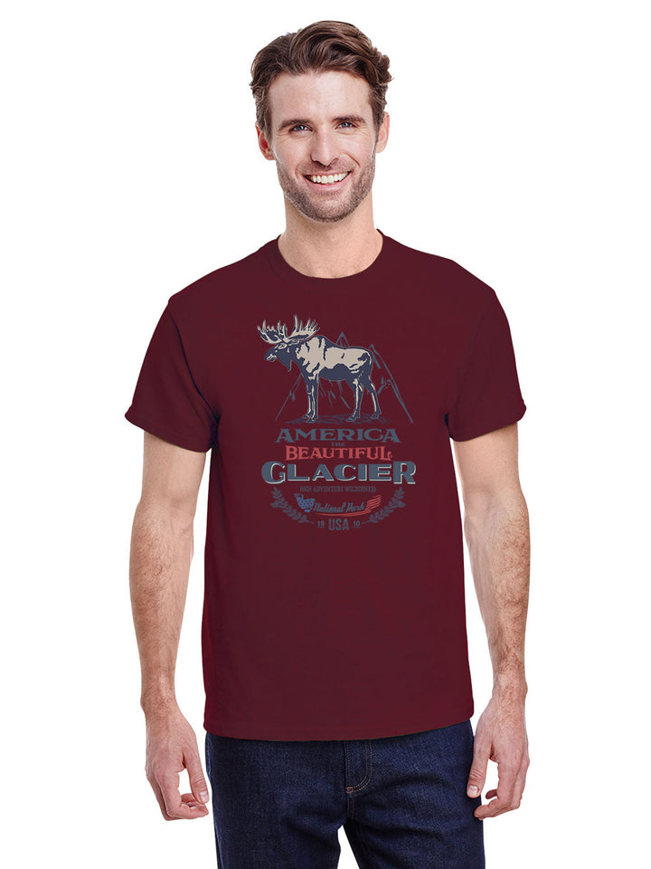 America The Beautiful® Glacier National Park Bull Moose Mens Graphic Tee