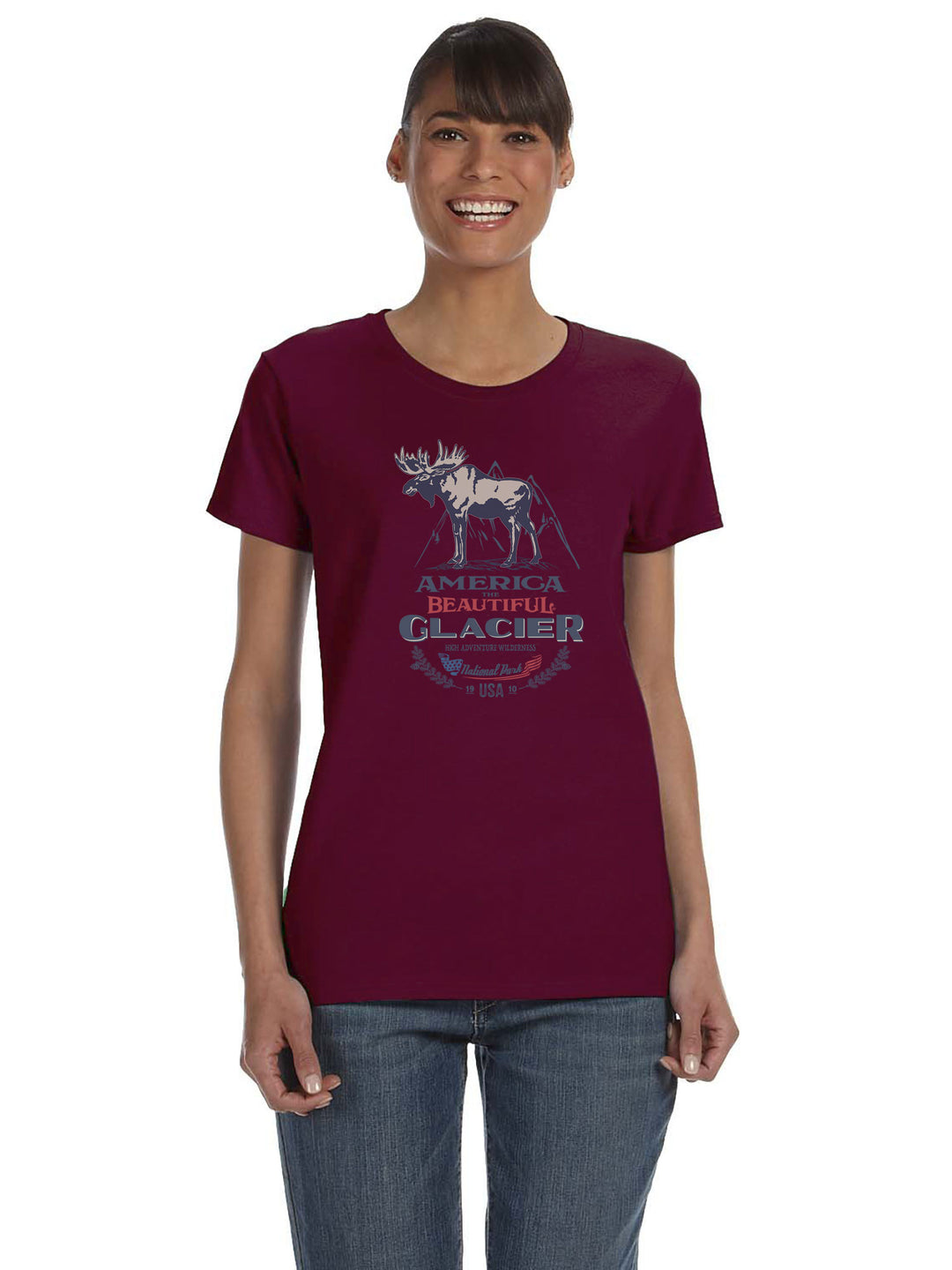 America The Beautiful® Glacier National Park Bull Moose Mens Graphic Tee