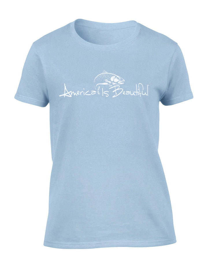 America Is Beautiful® Trout Fishing Mens Graphic Tee