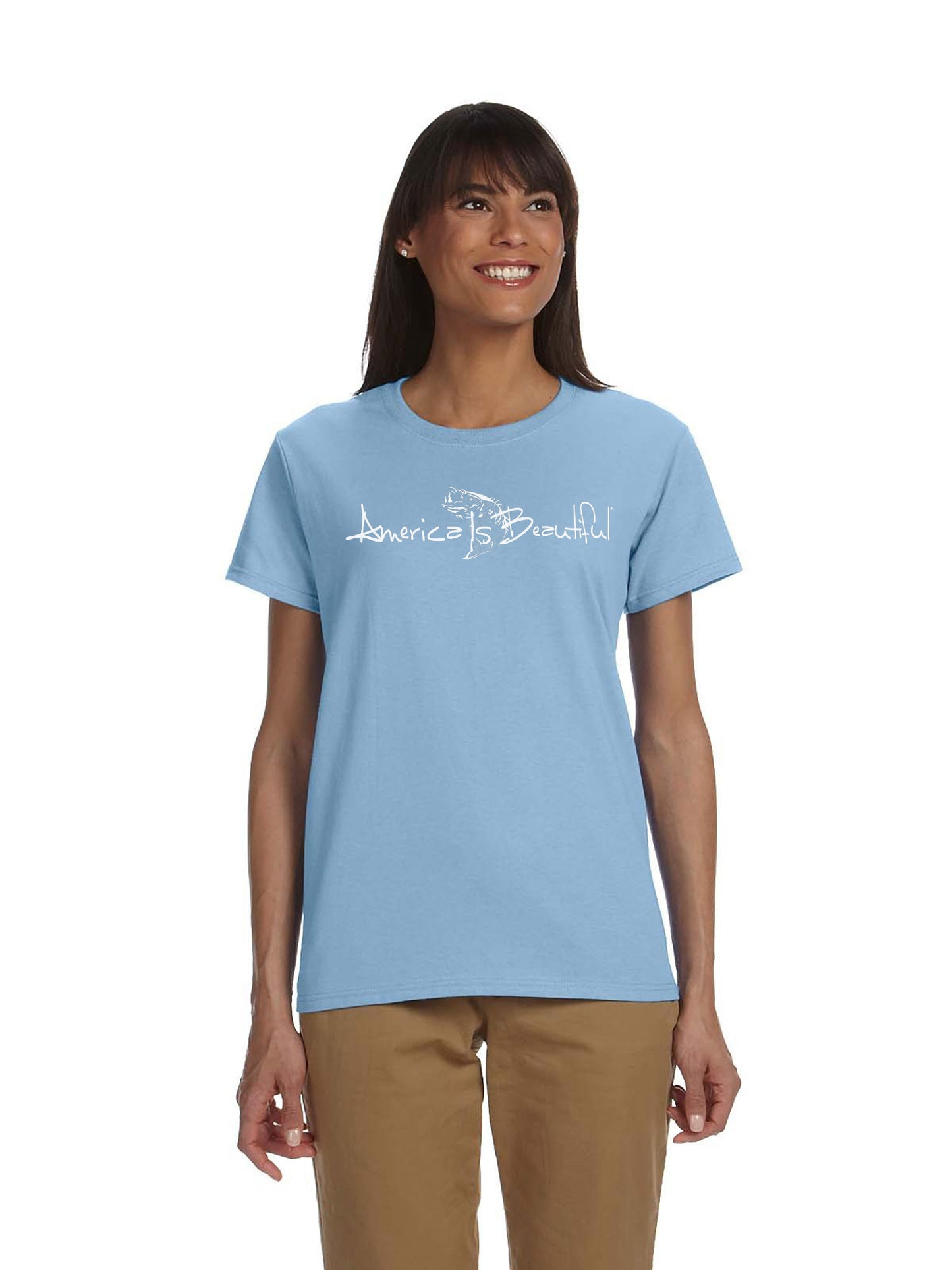 America Is Beautiful Bass Fishing Graphic Tee