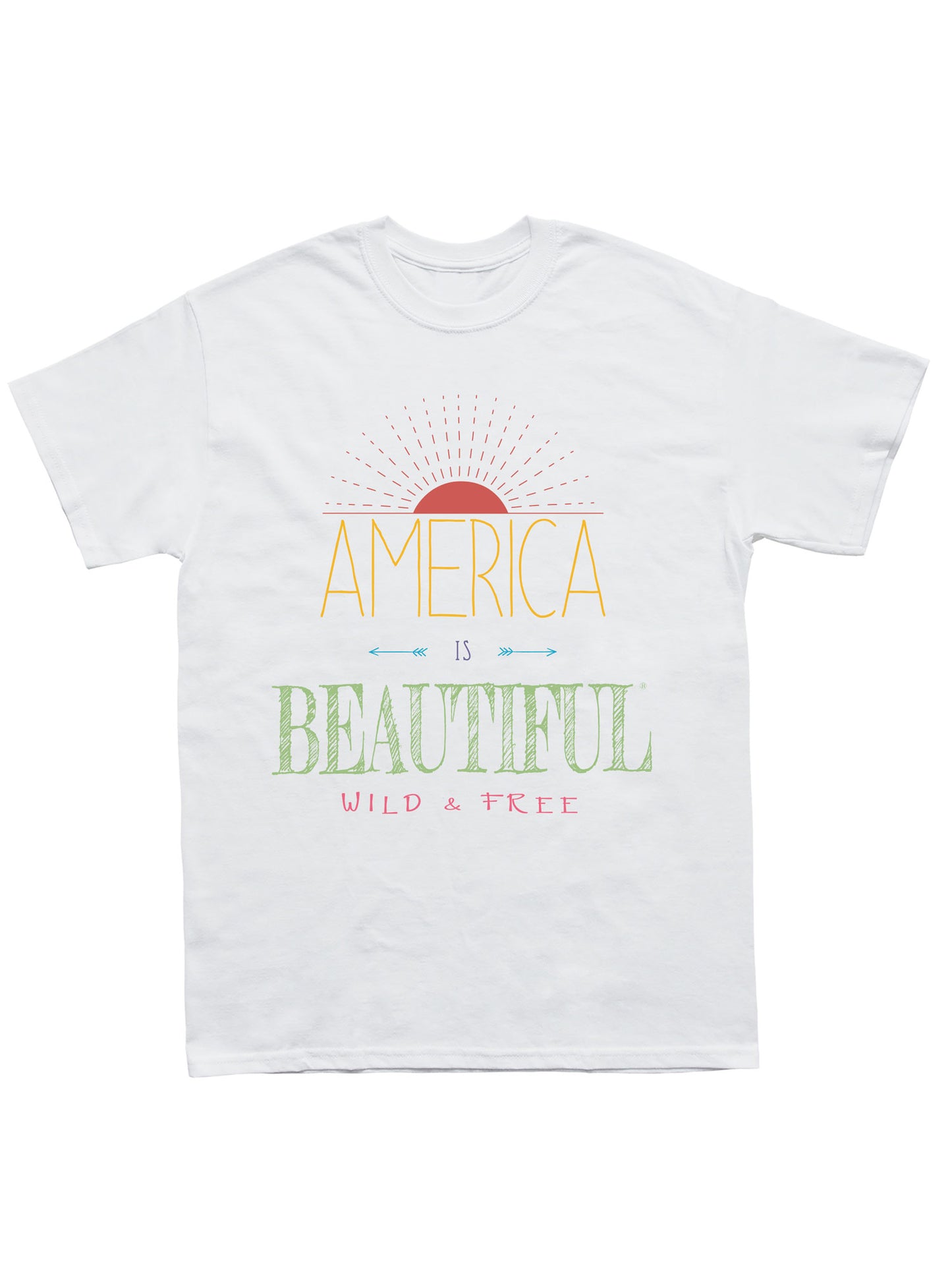 America Is Beautiful Wild & Free Sunrise Youth T-shirt