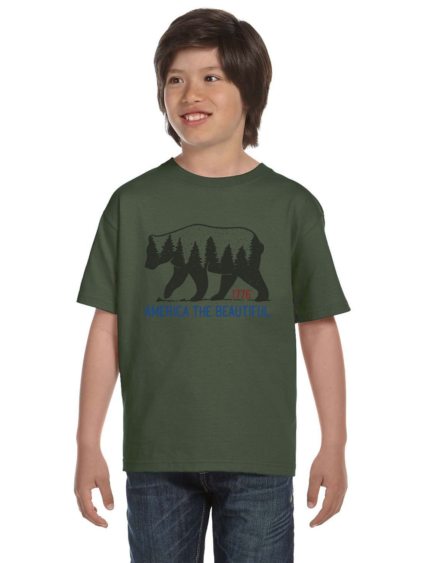 America The Beautiful Boys' Grizzly Bear Tee