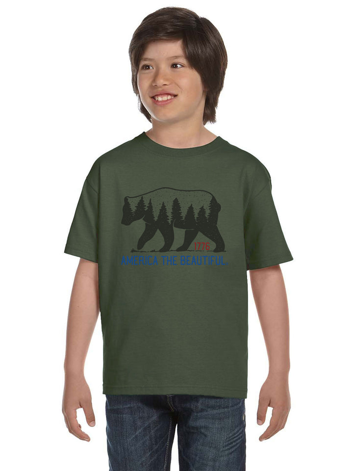 America The Beautiful Boys' Grizzly Bear Tee