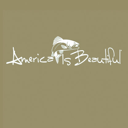 America Is Beautiful™ Trout Fish Die Cut White Vinyl Sticker Decal