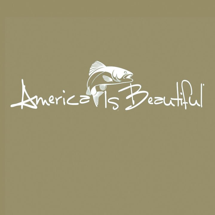 America Is Beautiful™ Trout Fish Die Cut White Vinyl Sticker Decal