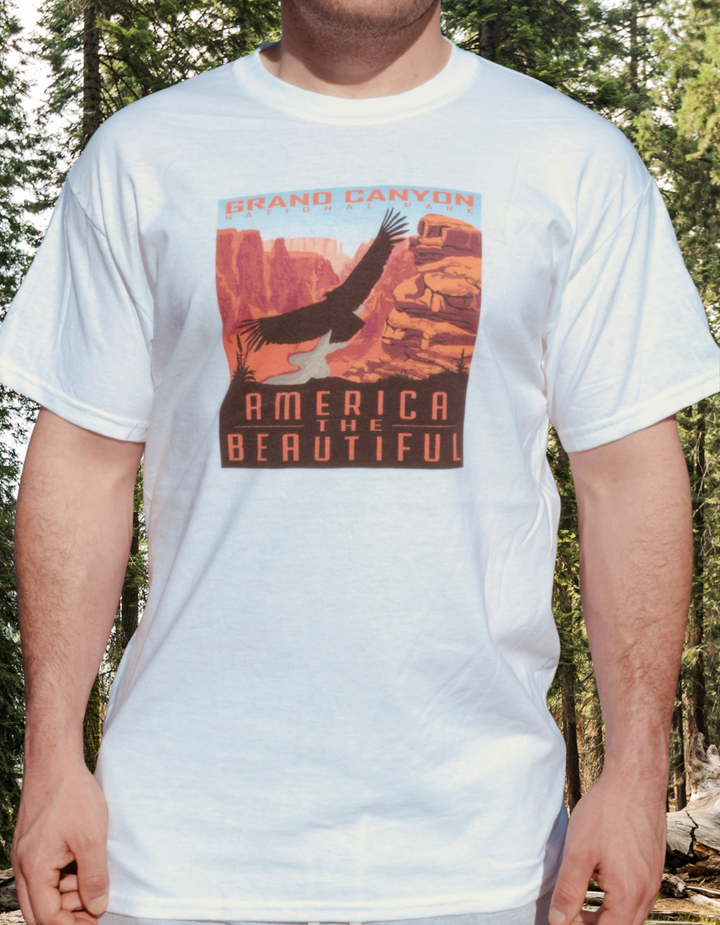 America The Beautiful® Grand Canyon National Park Soaring Condor Mens Graphic Tee