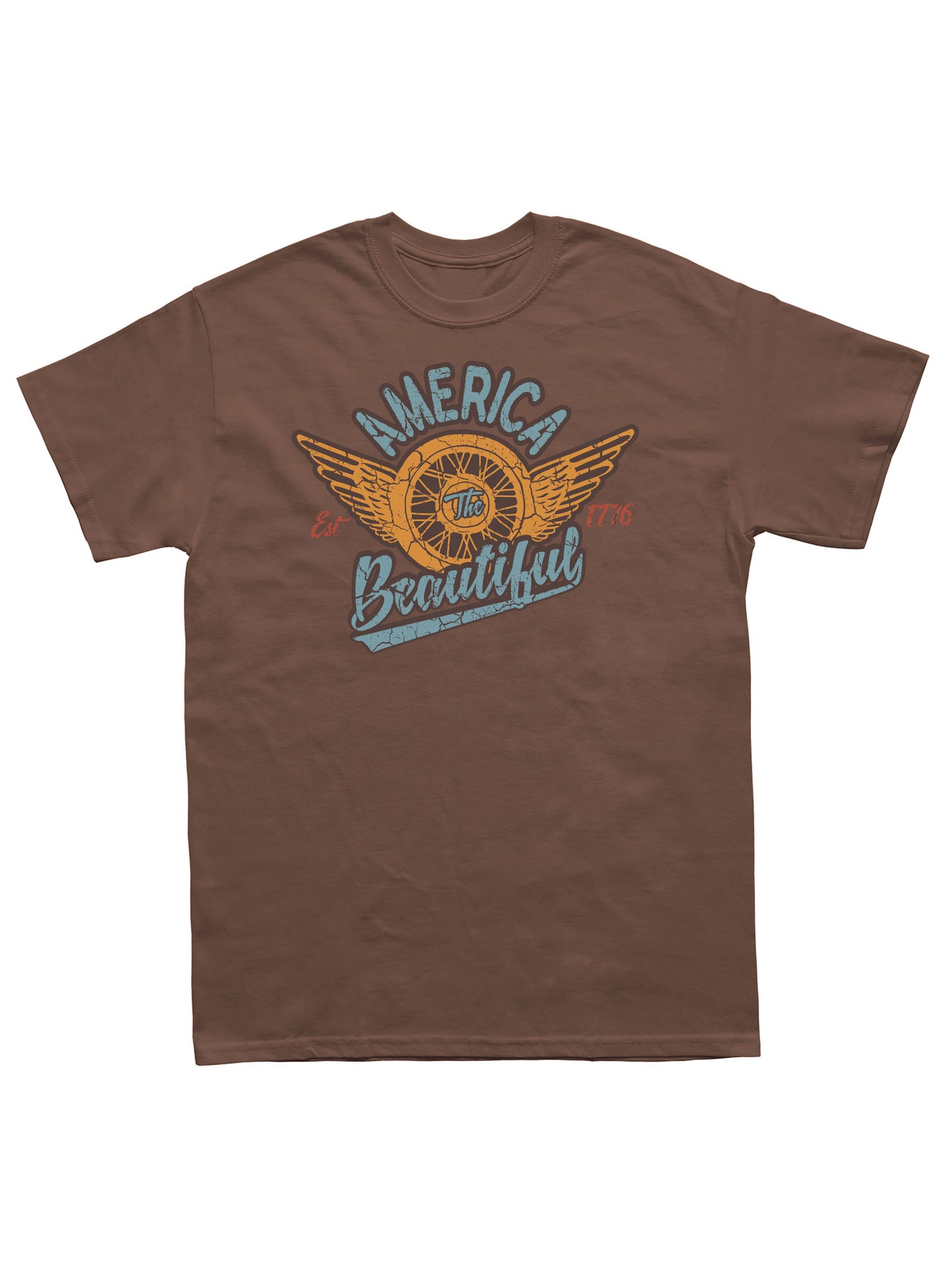 Winged Motorcycle Wheel Vintage Biker T-Shirt