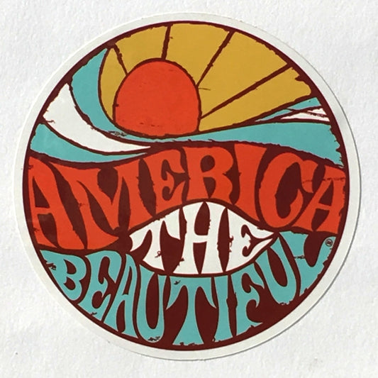 America The Beautiful® Glorious Sunset 3” Round Bumper Sticker