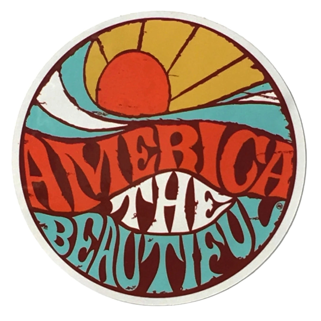 America the beautiful sticker