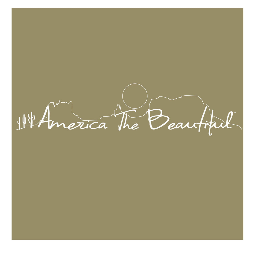 The American West Die Cut White Vinyl Sticker Decal by America The Beautiful™